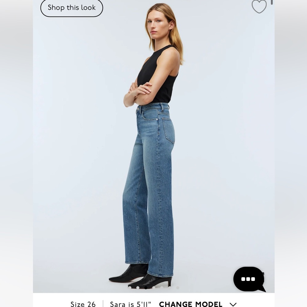 Madewell 90’s Straight Jean in Rondell wash. Size 25. NWT - Picture 3 of 11